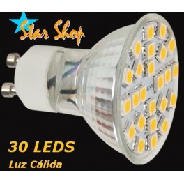 Ampolleta 30 Leds SMD 220V GU10 Alta Potencia Luminosa Ampolleta 30 Leds SMD 220V GU10 Alta Potencia Luminosa