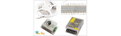  LED: CINTAS, LED-NEÓN FLEX, PLACAS, DIMMERS, BARRAS, MÓDULOS, FUENTES 12V, PUBLICIDAD