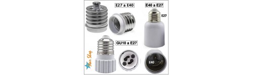 BASES ADAPTADORAS E40, E27, GU10, OTRAS