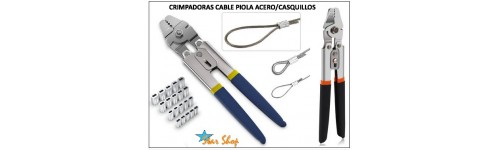 FERRULERAS/CRIMPADORAS CABLE ACERO CASQUILLO ALUMINIO/COBRE