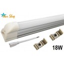 EQUIPO CANOA T8 TUBO LED 18W - 120cm, Luz blanca fría y cálida