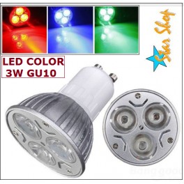 AMPOLLETA LED GU10 COLOR 3W