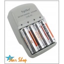 CARGADOR SPIKE C/4 PILAS AA 2.700mAH