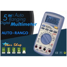 MEDIDOR DIGITAL 5 EN 1, MULTITESTER-LUXÓMETRO-TEMPERATURA-HUMEDAD-SONIDO