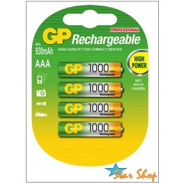 4 PILAS BLISTER AAA GP RECARGABLES Ni-Mh