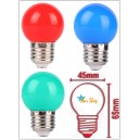 AMPOLLETA BOLA LED E27 COLOR 2W