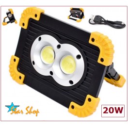 PROYECTOR DOBLE LED CHIP COB 20W LENTE LL-802