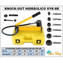 KNOCK-OUT PUNZADOR HIDRAULICO SYK-8B , Φ22 a Φ60mm