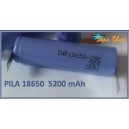 PILA RECARGABLE 18650 Li-ion 3,7V 5200mAh C  SOLDABLE