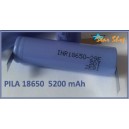 PILA RECARGABLE 18650 Li-ion 3,7V 5000mAh   SOLDABLE