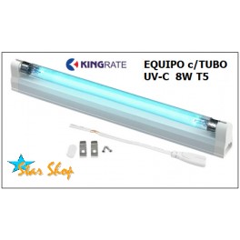 EQUIPO CON TUBO GERMICIDA UV-C 8W KINGRATE T5