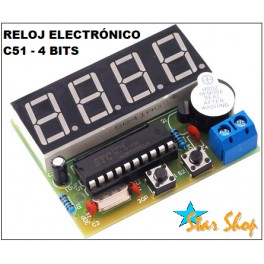 KIT DIY RELOJ ELECTRÓNICO DE 4 BITS