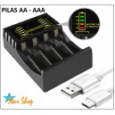 CARGADOR RÁPIDO DE PILAS NI-Mh AA-AAA 1,2V