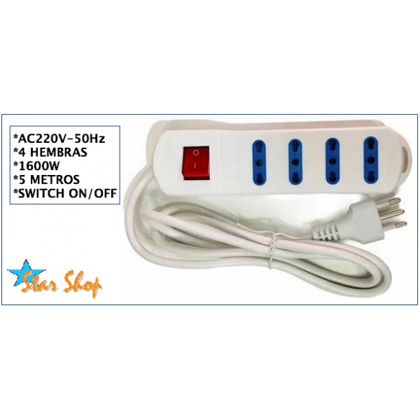 EXTENSIÓN ELÉCTRICA 220V 5 METROS