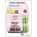 CARGADOR PARA PILAS Ni-MH 1.2V AA/AAA/BATERÍAS 9V CON 4 PILAS MARCA PHILCO