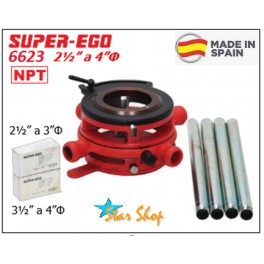 TERRAJA INDUSTRIAL MANUAL AJUSTABLE 2½” - 4"Փ NPT MARCA "SUPER-EGO" 6623