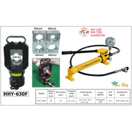 APRIETA TERMINALES HIDR&Aacute;ULICO HHY-630F, 240-630mm2, BOMBA MAN&Oacute;METRO, EQUIPO INDUSTRIAL