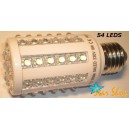 AMPOLLETA  54 LEDS TIPO CHOCLO 220V BASE E27