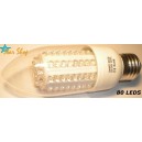 	AMPOLLETA 80 LEDS TIPO VELA 220V BASE E27