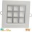 FOCO EMBUTIDO LED 9W SMD, FORMATO CUADRADO